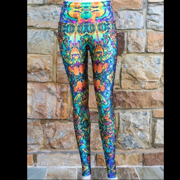 Psychedelic legging pant fractal rave festival Edc - Picture 3 of 8